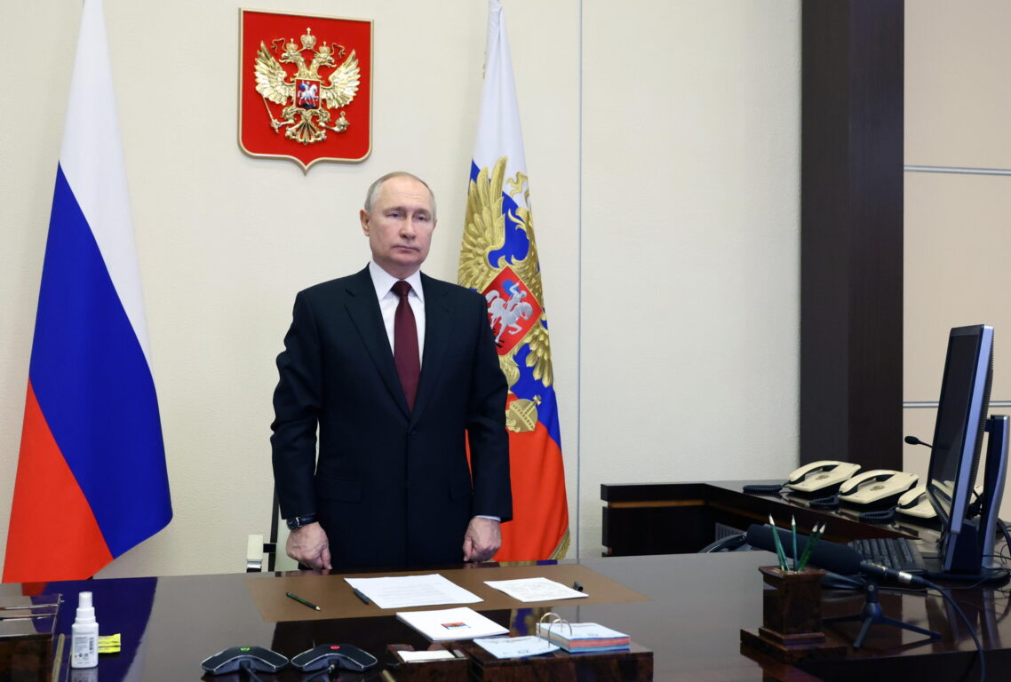 Russian President Putin commissioning navy vessels